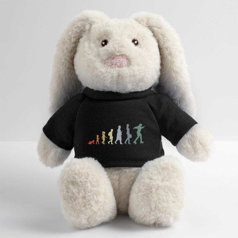 Évolution du patineur à roulettes Lapin en peluche recyclé MiniFeet® Crème