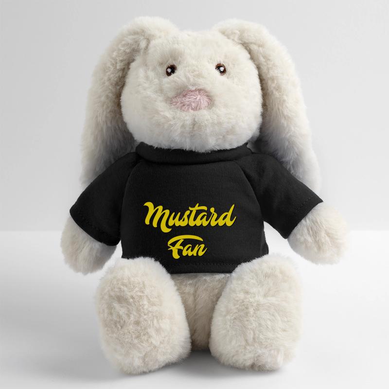 Éventail de moutarde Lapin en peluche recyclé MiniFeet® Crème