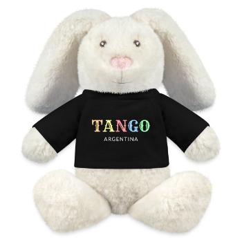 Tango Argentine - Lapin en peluche recyclé MiniFeet® Crème - noir - Devant