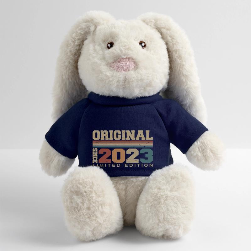 Original 2023 Retro 1st Anniversary Gift 2023 MiniFeet® RecycelHase® Bunny Cream