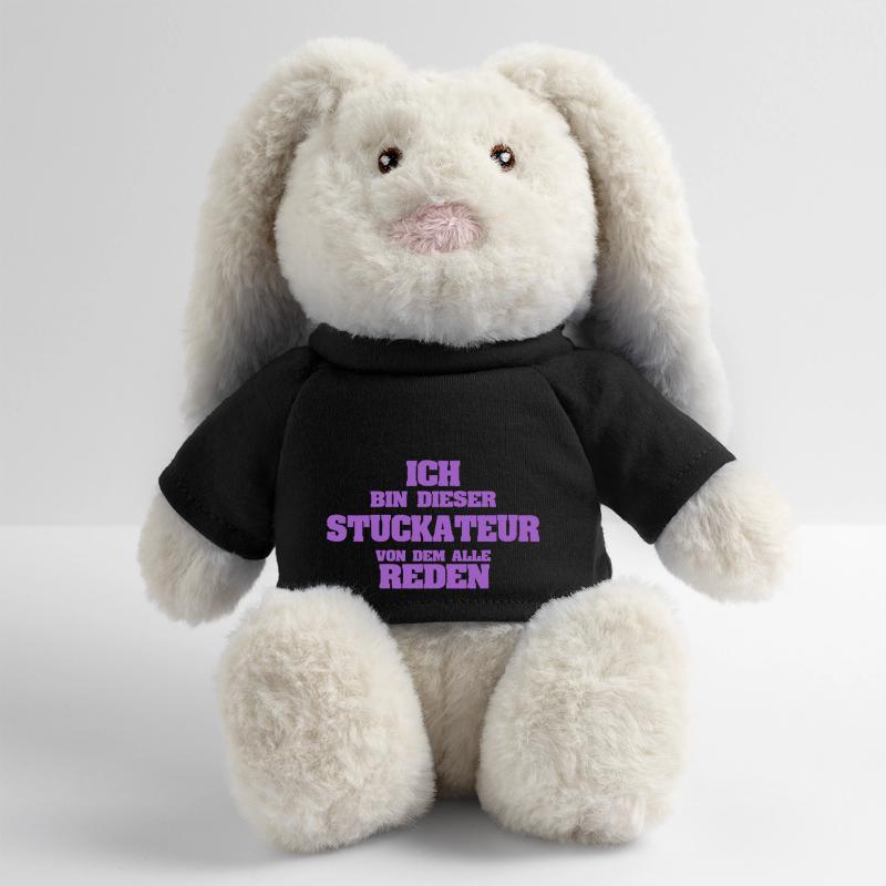 Profession plâtrier Lapin en peluche recyclé MiniFeet® Crème