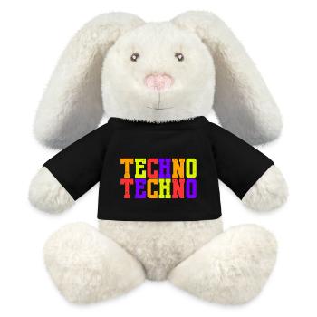 Techno Vibes - MiniFeet® RecycelHase® Creme - Schwarz - Vorne