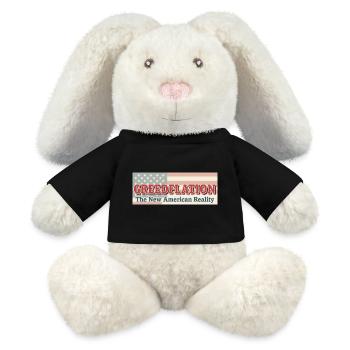 Critique de la politique monétaire américaine - Lapin en peluche recyclé MiniFeet® Crème - noir - Devant