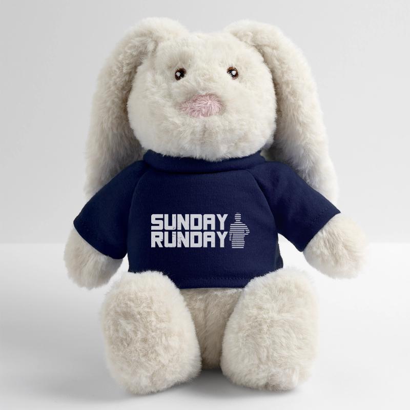 Course dominicale du marathon Lapin en peluche recyclé MiniFeet® Crème