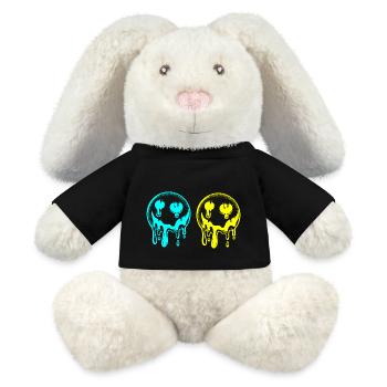 Sonne witzig lustig Sonnenschein spaßig Sommer - MiniFeet® RecycelHase® Creme - Schwarz - Vorne