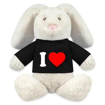 I love - MiniFeet® RecycelHase® Creme - Schwarz - Vorne