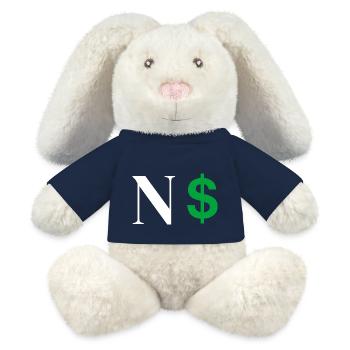 Buchstabe n Dollar - MiniFeet® RecycelHase® Creme - French Navy - Vorne