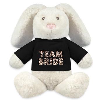 Team Braut Leopard - MiniFeet® RecycelHase® Creme - Schwarz - Vorne