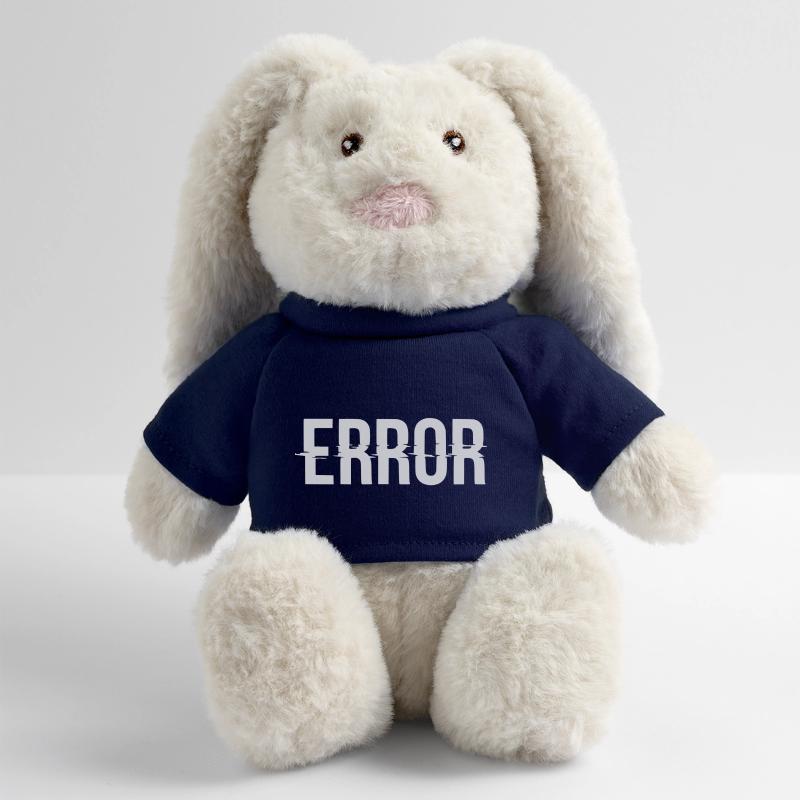 Error Fehlermeldung mit Glitch Schriftzug MiniFeet® RecycelHase® Creme