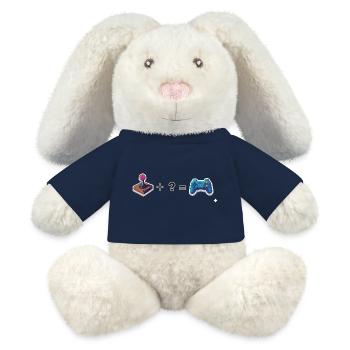 Retro joystick meets gamepad - MiniFeet® RecycelHase® Bunny Cream - french navy - Front