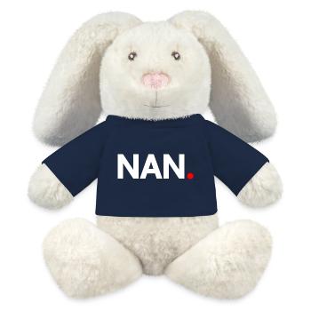 NAN. | Minimalistischer humoristischer Ausdruck - MiniFeet® RecycelHase® Creme - French Navy - Vorne