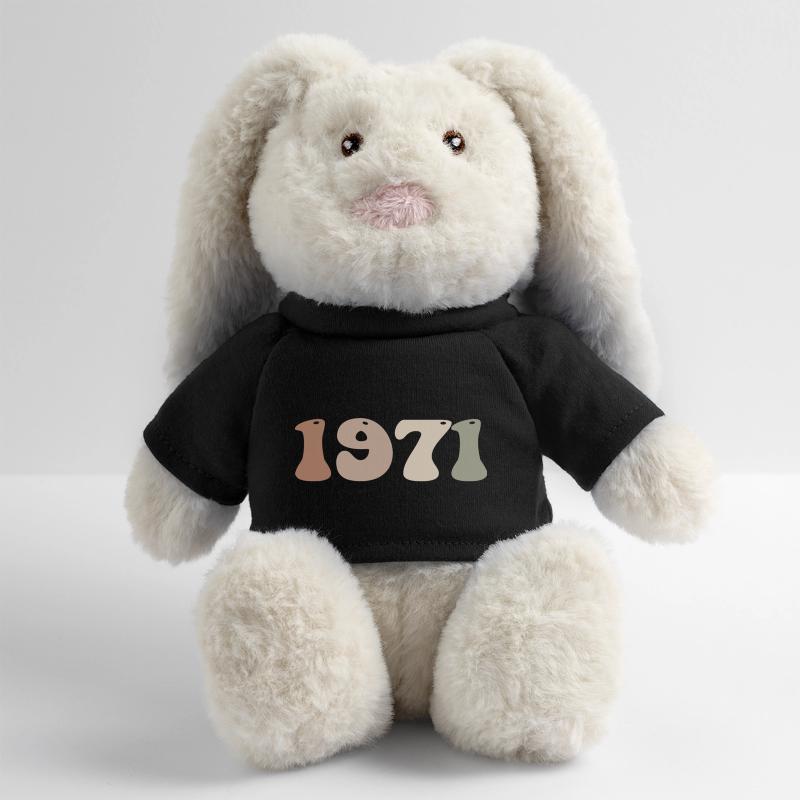 1971 Lapin en peluche recyclé MiniFeet® Crème