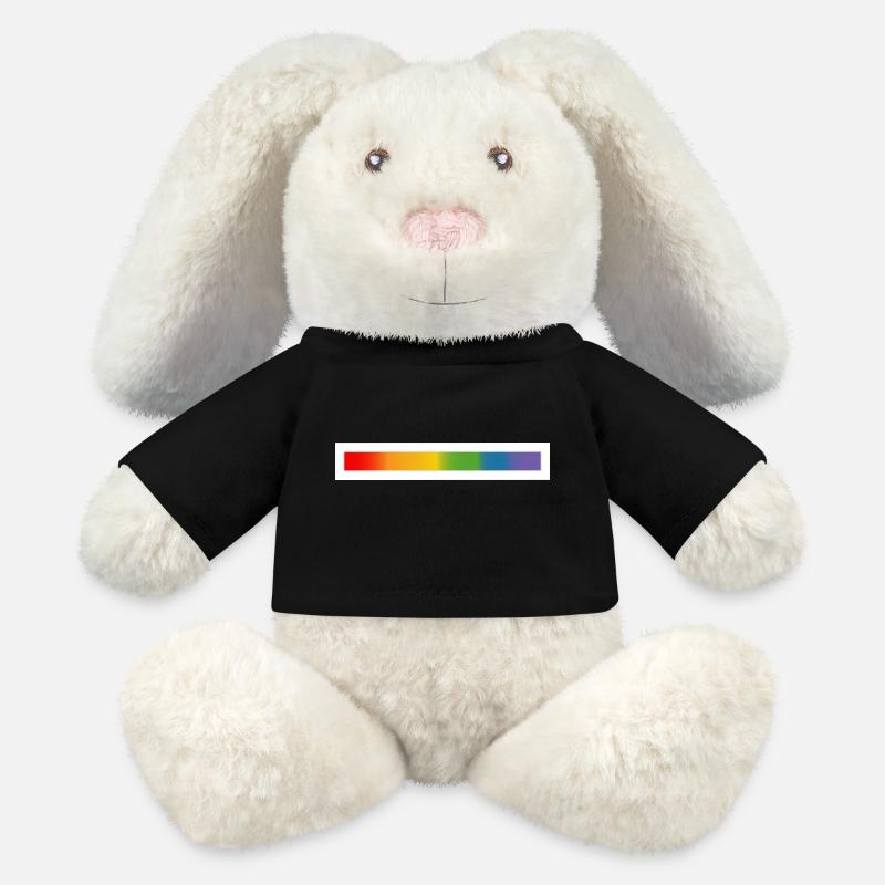 LGBT lgbtqi queer Regenbogen Balken - MiniFeet® RecycelHase® Creme - Schwarz