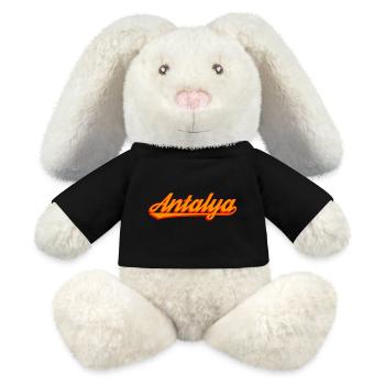 Scénario du Coucher du Soleil d’Antalya - Lapin en peluche recyclé MiniFeet® Crème - noir - Devant