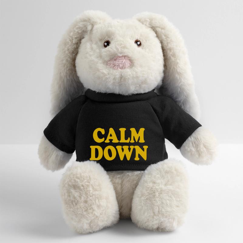Calm down Lapin en peluche recyclé MiniFeet® Crème