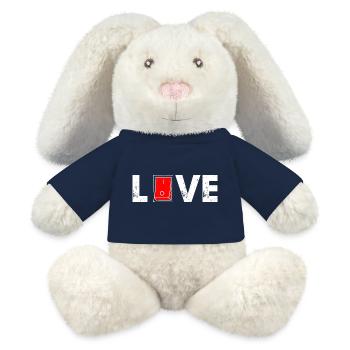 Love Card Bold Red Icon - MiniFeet® RecycelHase® Bunny Cream - french navy - Front