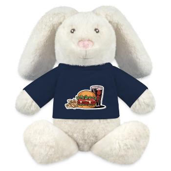 HAMBURGER FAST FOOD SNACK BUN BURGER - MiniFeet® RecycelHase® Creme - French Navy - Vorne