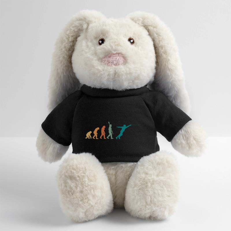 Evolution Escrime Retro Lapin en peluche recyclé MiniFeet® Crème