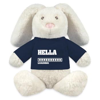 Hella bébé - Lapin en peluche recyclé MiniFeet® Crème - bleu marine - Devant