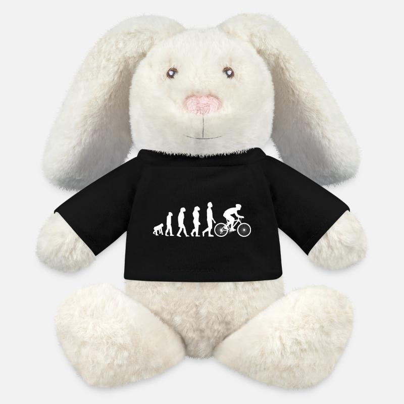 Evolution Bicycle / Cyclist - MiniFeet® RecycelHase® Bunny Cream - black