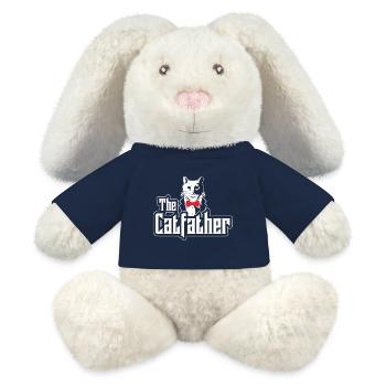 Cat Dad Crazy Cats Father Maine Coon Siam - MiniFeet® RecycelHase® Bunny Cream - french navy - Front