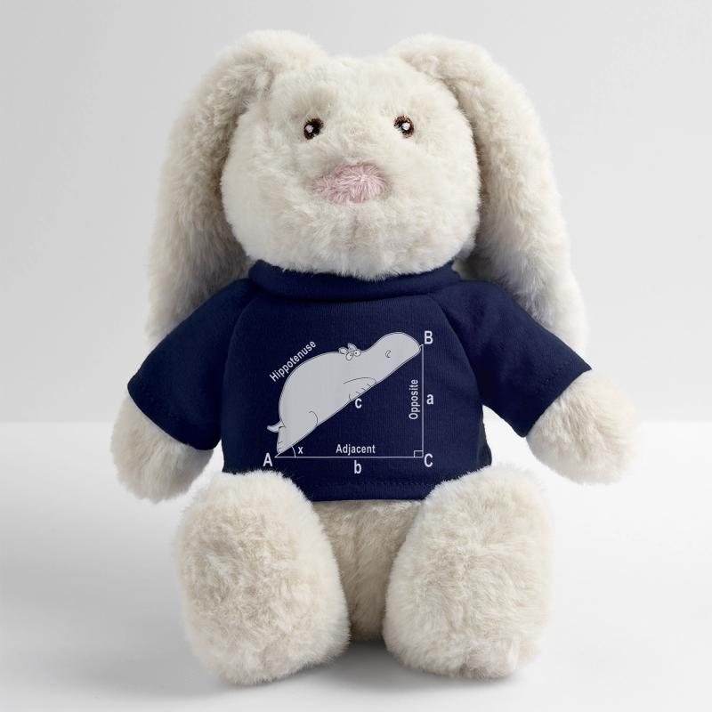 Hippo Math Analytical Funny Teacher Shirt MiniFeet® RecycelHase® Creme