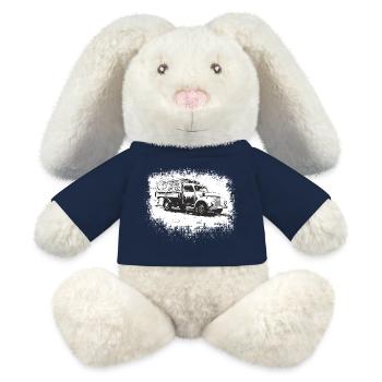 Framo Barkas V 901/2 - Lapin en peluche recyclé MiniFeet® Crème - bleu marine - Devant