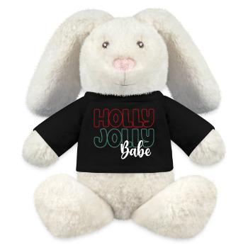 Holly Jolly Babe - MiniFeet® RecycelHase® Bunny Cream - black - Front