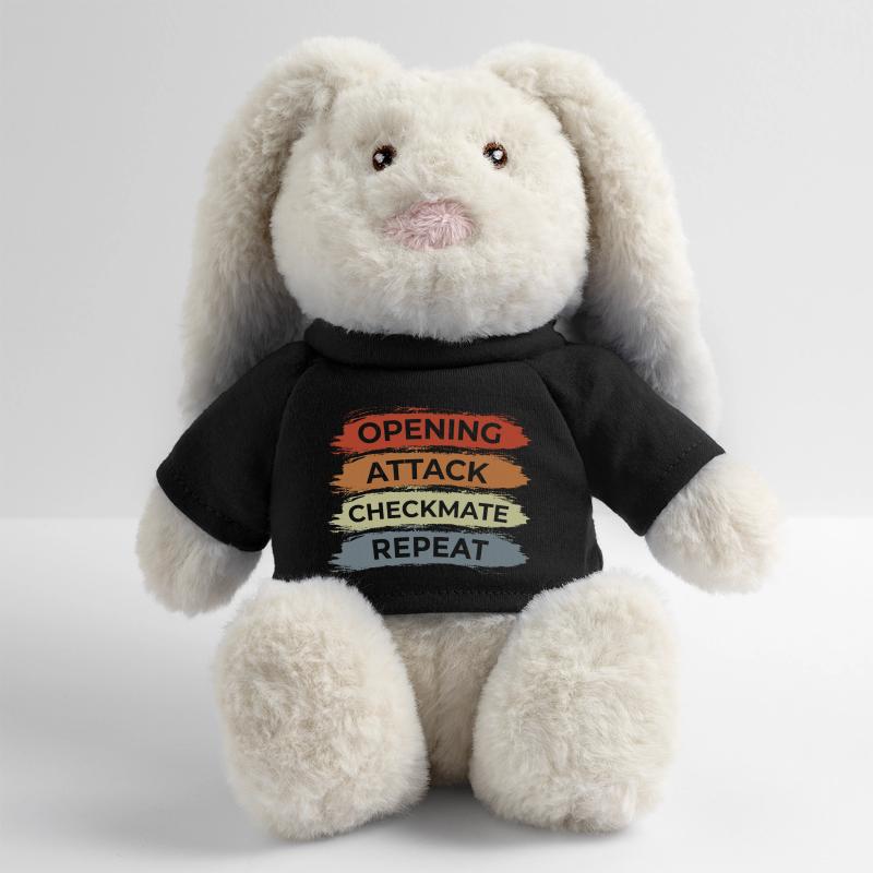 Dicton d’échecs Lapin en peluche recyclé MiniFeet® Crème