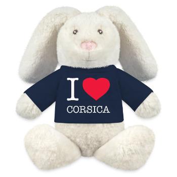 I LOVE CORSICA Korsika - MiniFeet® RecycelHase® Creme - French Navy - Vorne