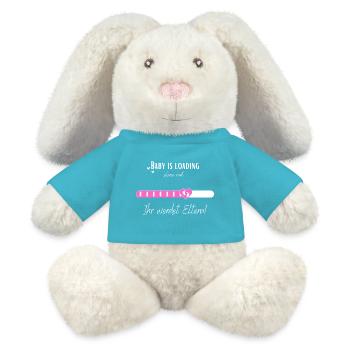 Baby is loading Ihr werdet Eltern! Für Schwangere - MiniFeet® RecycelHase® Creme - Atollblau - Vorne