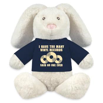 Zu Viele Vinylplatten Sagt Niemand Jemals - MiniFeet® RecycelHase® Creme - French Navy - Vorne