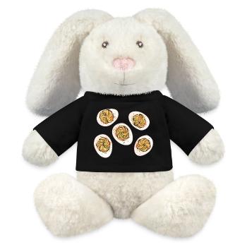 Gefüllte Eier Deviled Eggs - MiniFeet® RecycelHase® Creme - Schwarz - Vorne