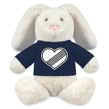 Full throttle heart against speed limit - MiniFeet® RecycelHase® Bunny Cream - french navy - Front