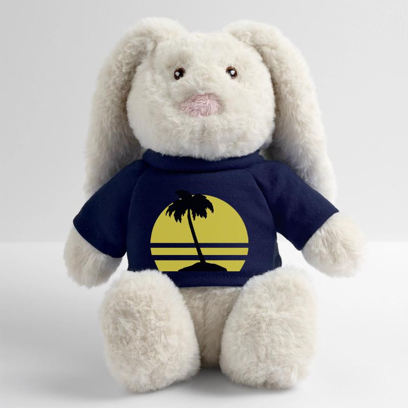 Île Palm Lapin en peluche recyclé MiniFeet® Crème