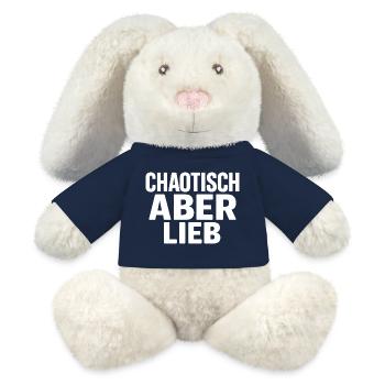 Heart in chaos - MiniFeet® RecycelHase® Bunny Cream - french navy - Front