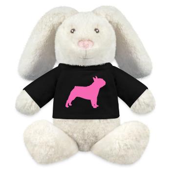 Pug Pink Dog Pug Life Animal Love Pet Pink - MiniFeet® RecycelHase® Bunny Cream - black - Front