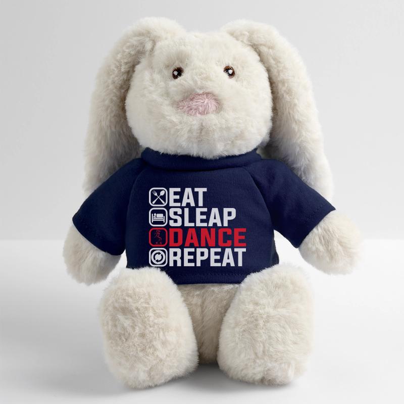 Eat Sleep Dance Repeat – Cooles Tanz Design MiniFeet® RecycelHase® Creme