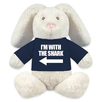 Hai-Kostüm für Kinder – Eltern: Ich bin mit dem Ha - MiniFeet® RecycelHase® Creme - French Navy - Vorne