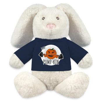 Pump-kin - Pumpkin goes to work out in the gym - MiniFeet® RecycelHase® Bunny Cream - french navy - Front