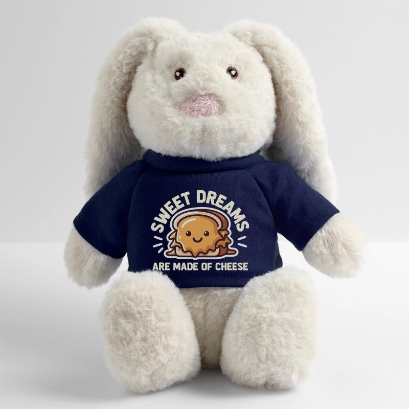 Les doux rêves sont faits de sandwich mignon au fromage Lapin en peluche recyclé MiniFeet® Crème
