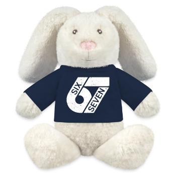 Six Seven Meme - MiniFeet® RecycelHase® Creme - French Navy - Vorne