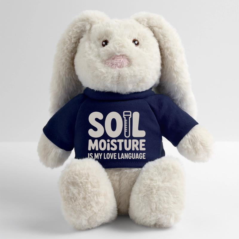 L’humidité du sol est mon langage de l’amour Lapin en peluche recyclé MiniFeet® Crème