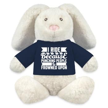 Ride because punching is not allowed - MiniFeet® RecycelHase® Bunny Cream - french navy - Front
