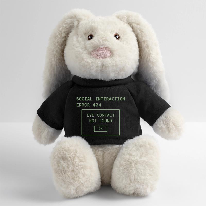 Erreur d’interaction sociale 404 Lapin en peluche recyclé MiniFeet® Crème