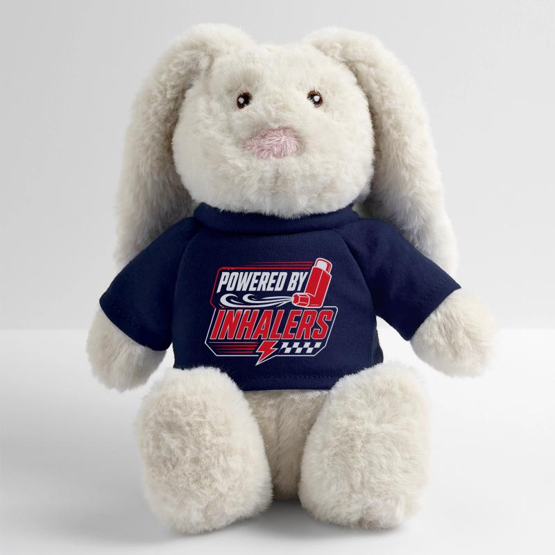 Asthme Asthmatiques alimentés par des inhalateurs Lapin en peluche recyclé MiniFeet® Crème