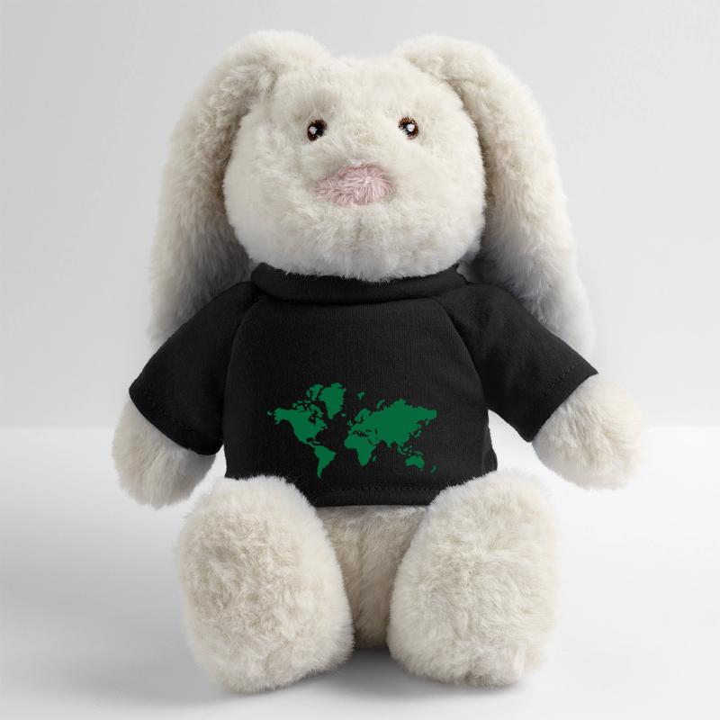 Monde Lapin en peluche recyclé MiniFeet® Crème