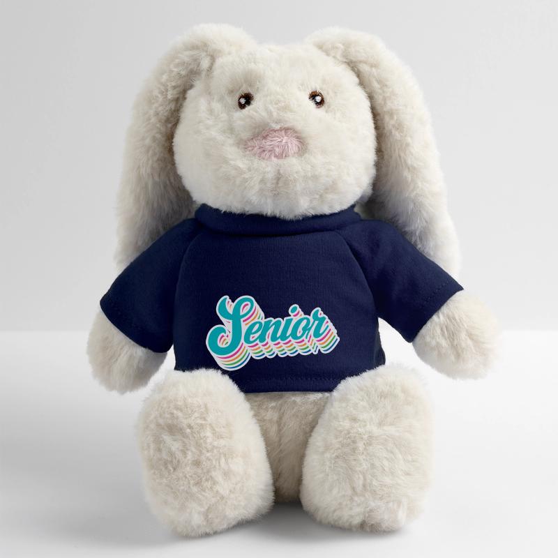Senior - Student Class Retro Graduation Party Gift MiniFeet® RecycelHase® Bunny Cream