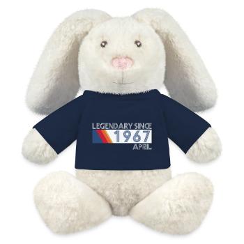 Retro SiFi Legendary since April 1967 - Geburtstag - MiniFeet® RecycelHase® Creme - French Navy - Vorne