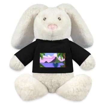 Piton ,St. Lucia - Pixel Art - MiniFeet® RecycelHase® Creme - Schwarz - Vorne